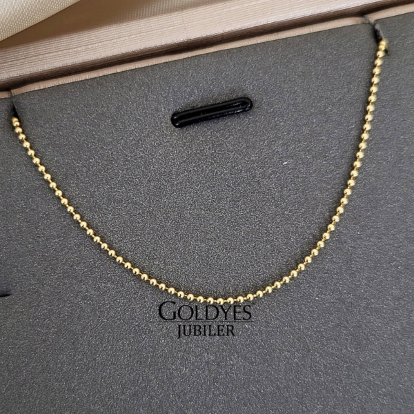 złoty łańcuszek kulkowy próba złota 585