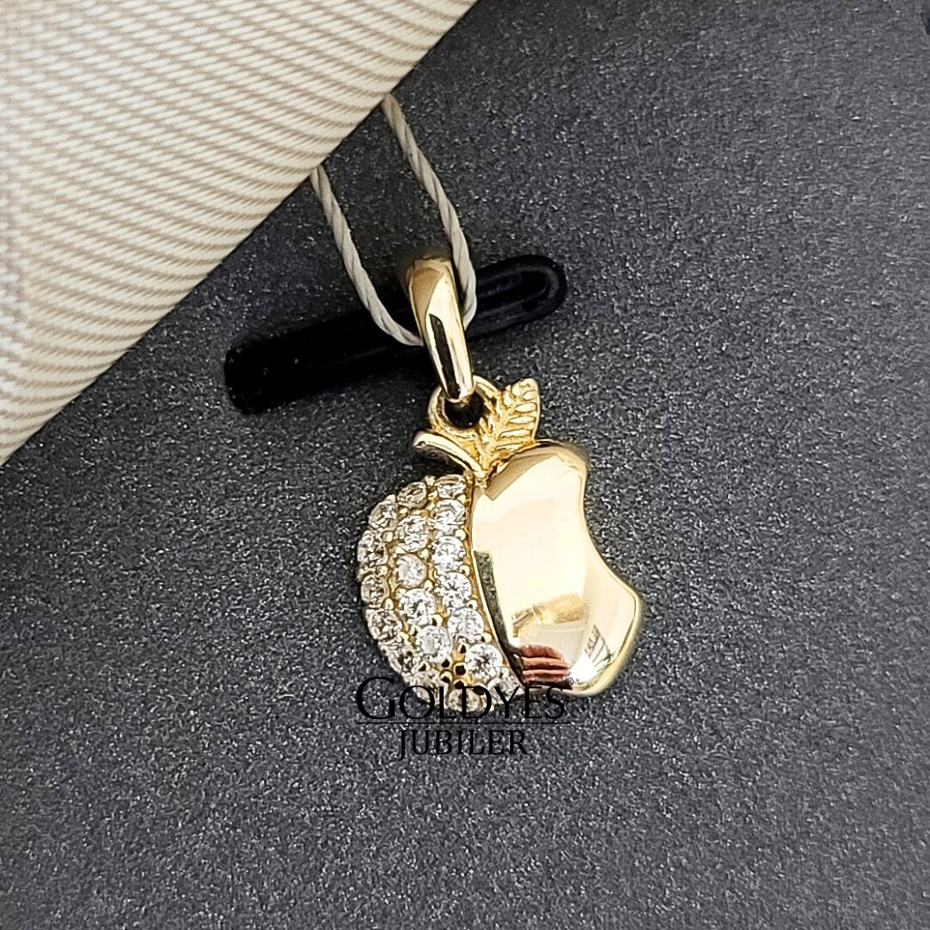 Złota zawieszka z cyrkoniami próba złota 585