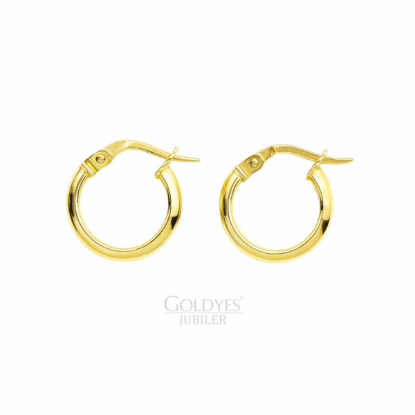 Złote kolczyki dziecięce koła próba złota 585