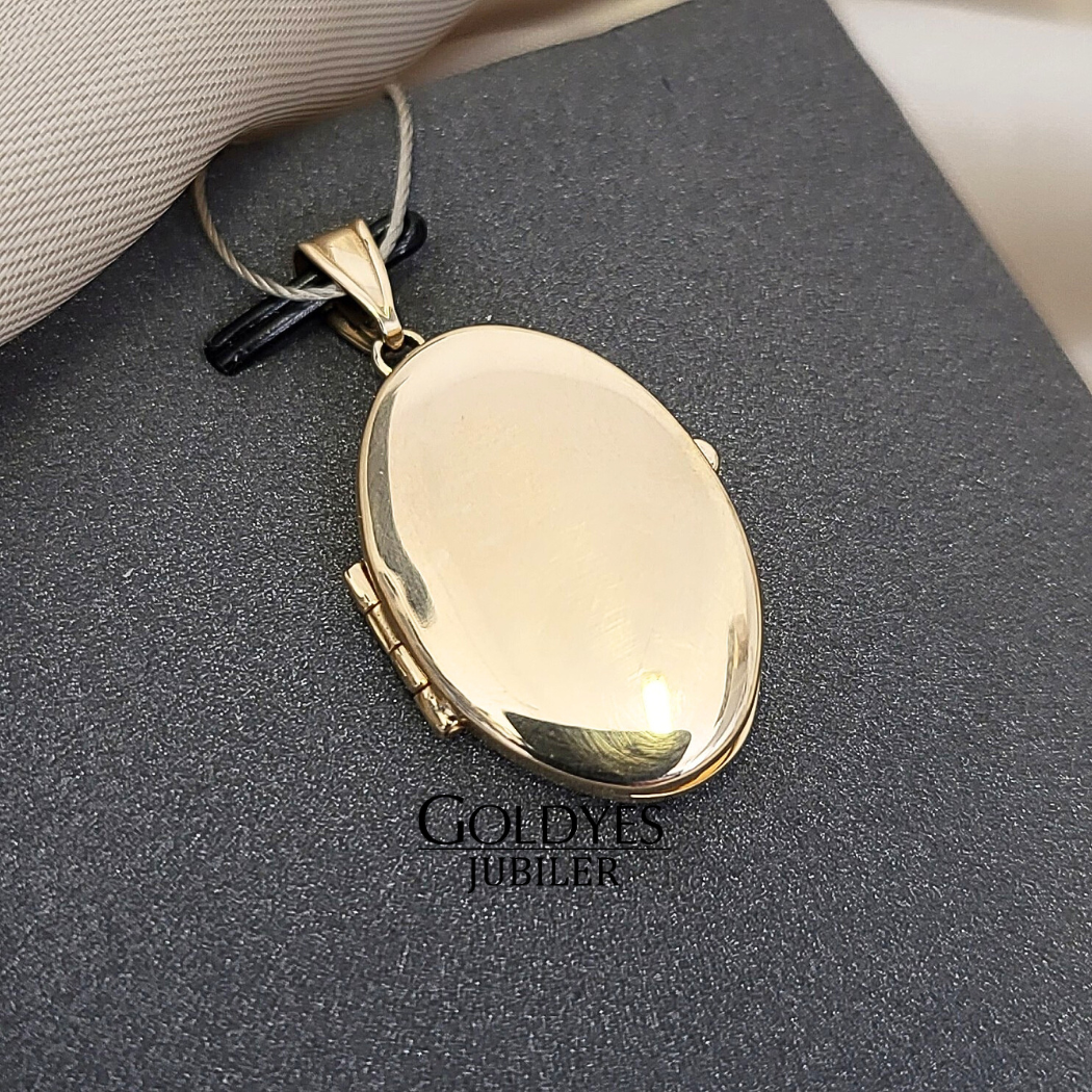 Złota zawieszka puzderko na mini foto próby złota 585 - obrazek 5