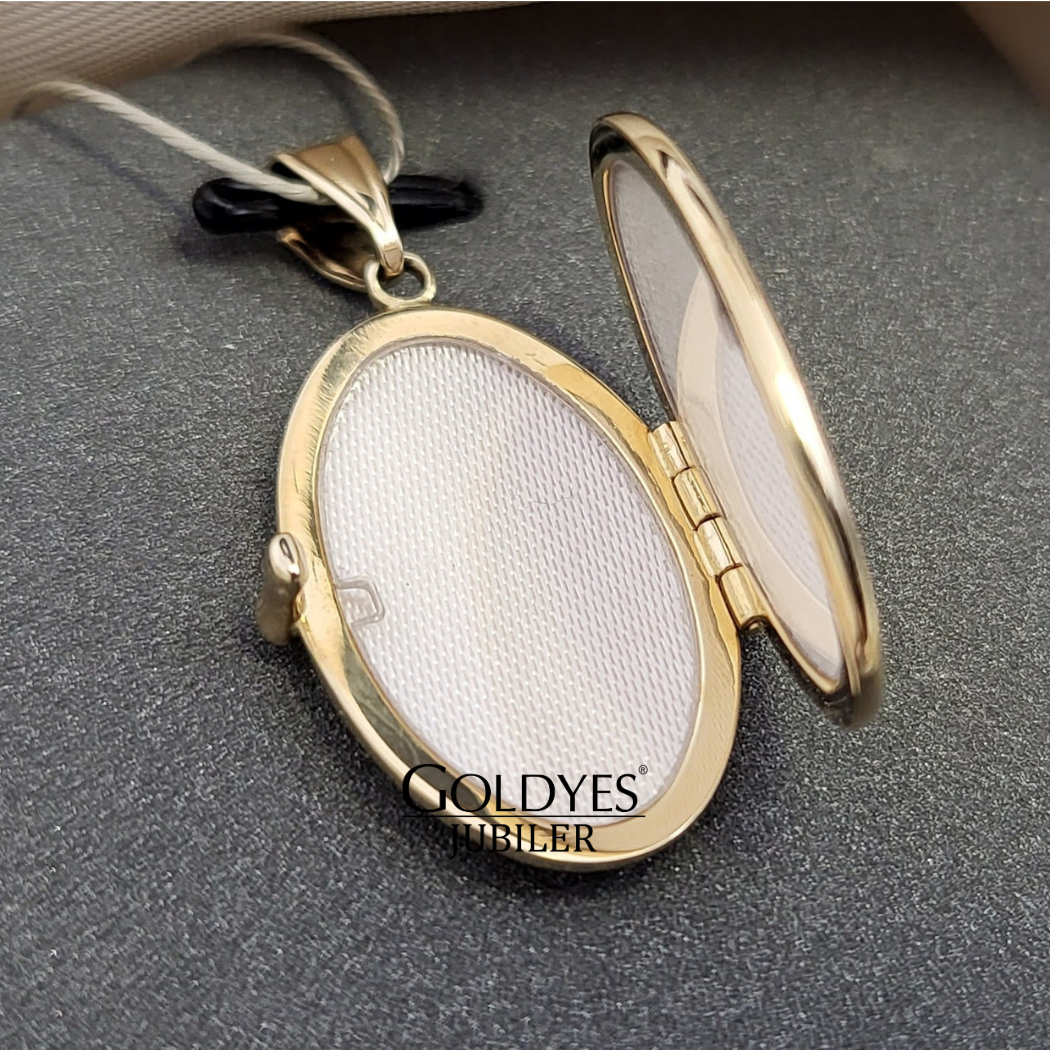 Złota zawieszka puzderko na mini foto próby złota 585 - obrazek 2