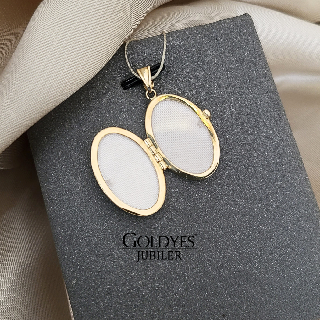 Złota zawieszka puzderko na mini foto próby złota 585 - obrazek 3