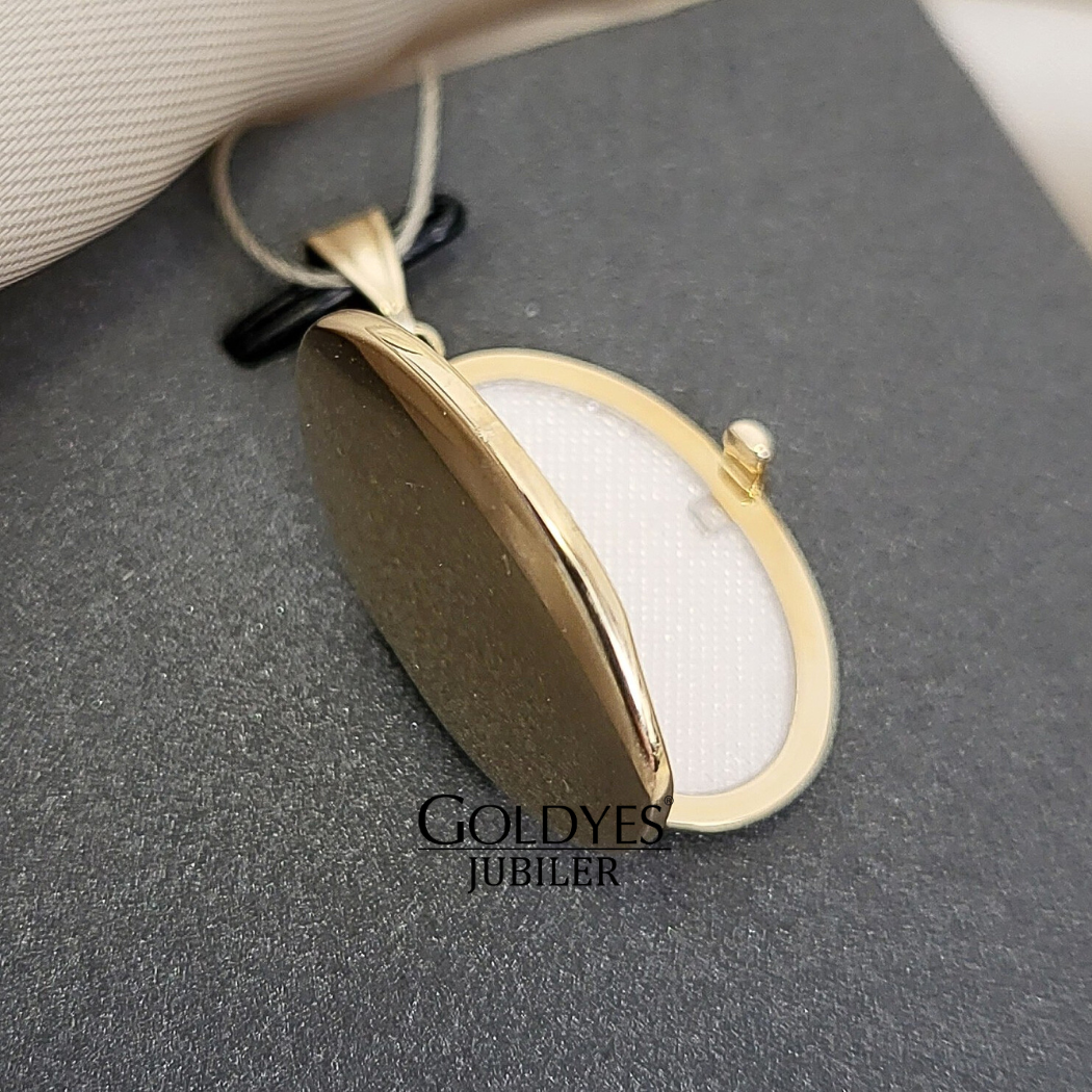 Złota zawieszka puzderko na mini foto próby złota 585 - obrazek 4