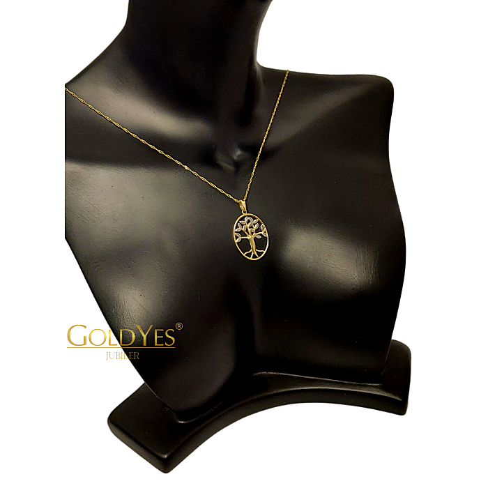 Złota zawieszka drzewko szczęścia - obrazek 3