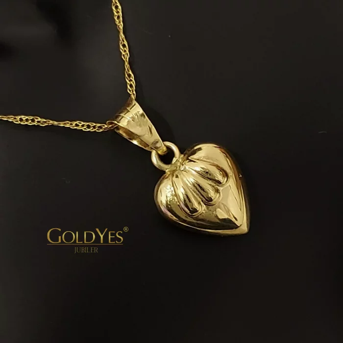 Złota zawieszka Serce - obrazek 5