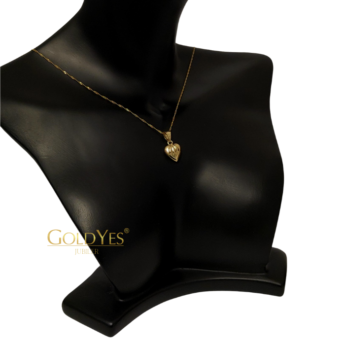 Złota zawieszka Serce - obrazek 4