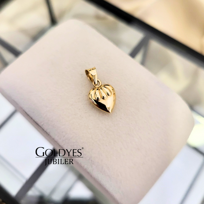 Złota zawieszka Serce - obrazek 2