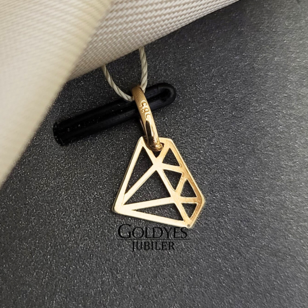 złota zawieszka diament próba złota 585