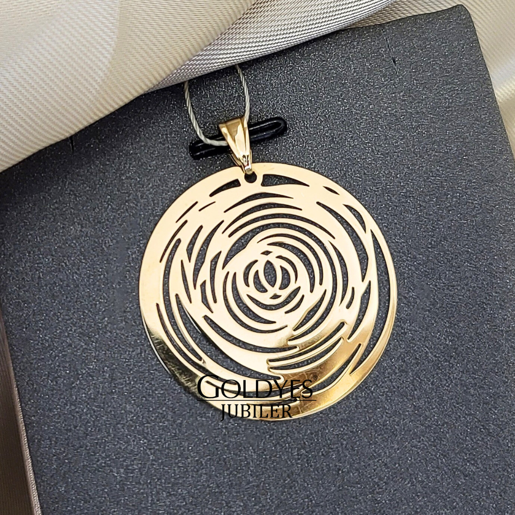 złota zawieszka ażurowy kwiat róża próba złota 585