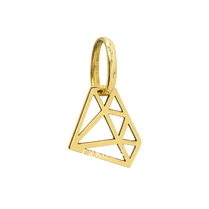 złota zawieszka diament próba złota 585 - obrazek 2