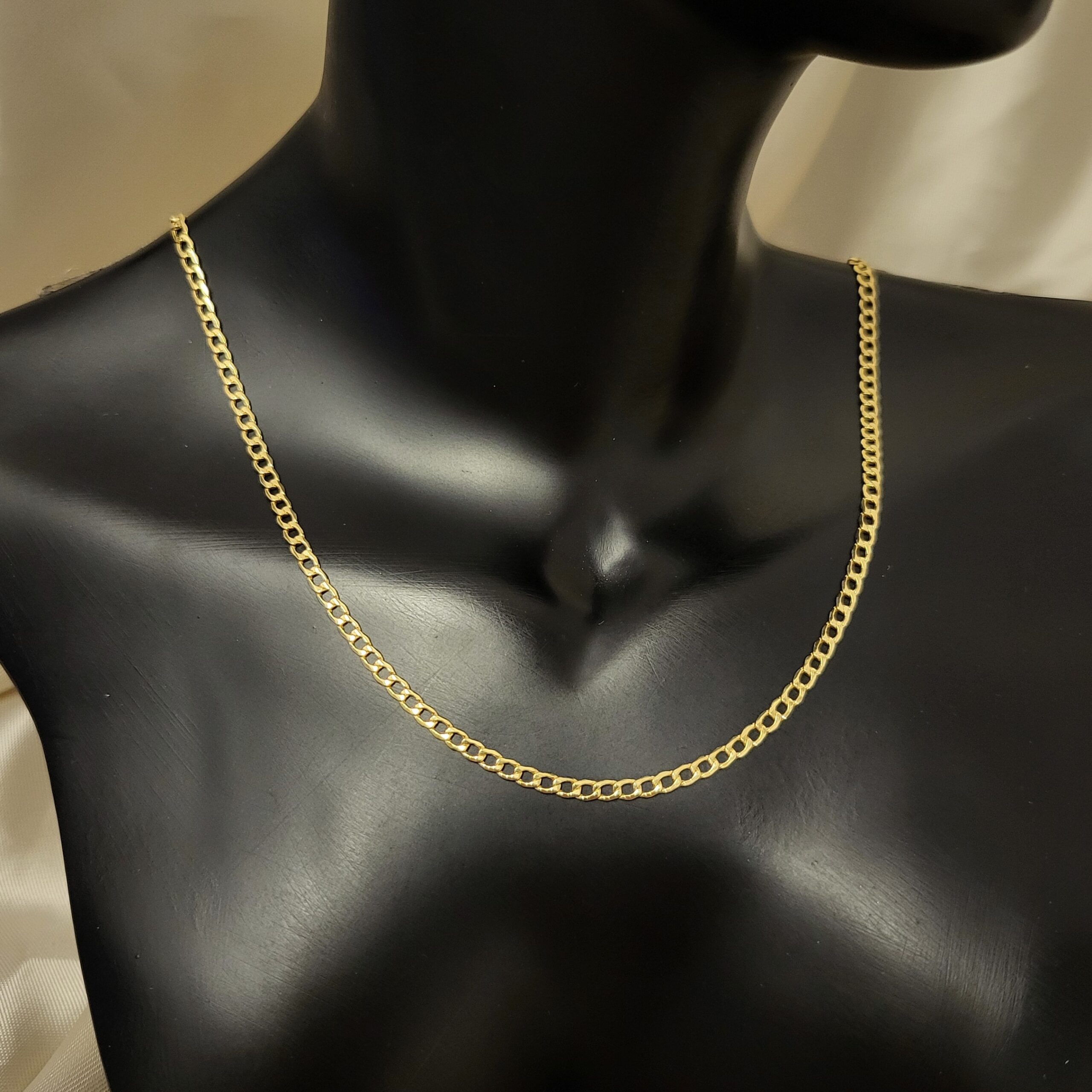 Złoty damski łańcuszek pancerka próba złota 585 14k 55 cm - obrazek 4