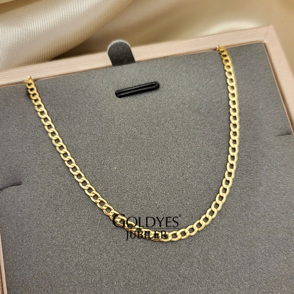 Złoty damski łańcuszek pancerka próba złota 585 14k 55 cm