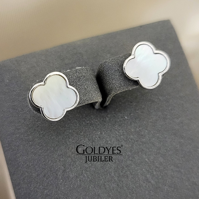 Kolczyki srebrne koniczyna próba srebra 925