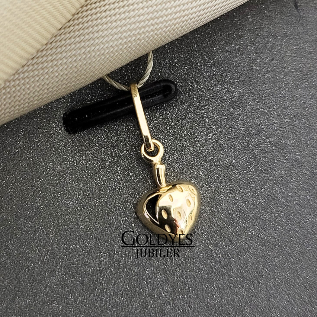 Złota zawieszka serce złota próby 585