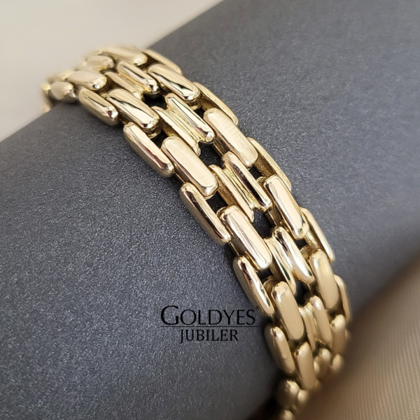 Złota bransoletka męska próba złota 585
