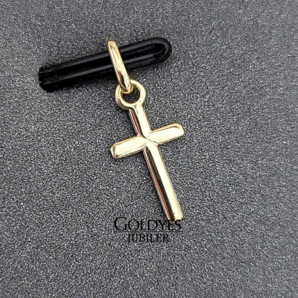 Złota zawieszka krzyżyk próby złota 585