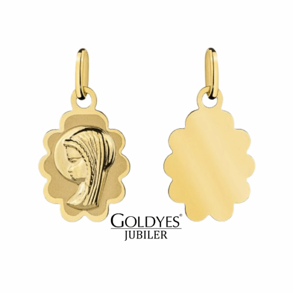 Złota zawieszka Bozia próby złota 585