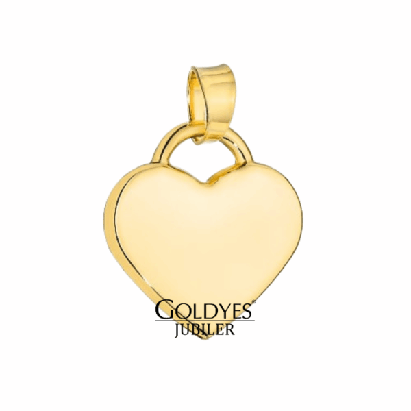 Złota zawieszka serce próby 585