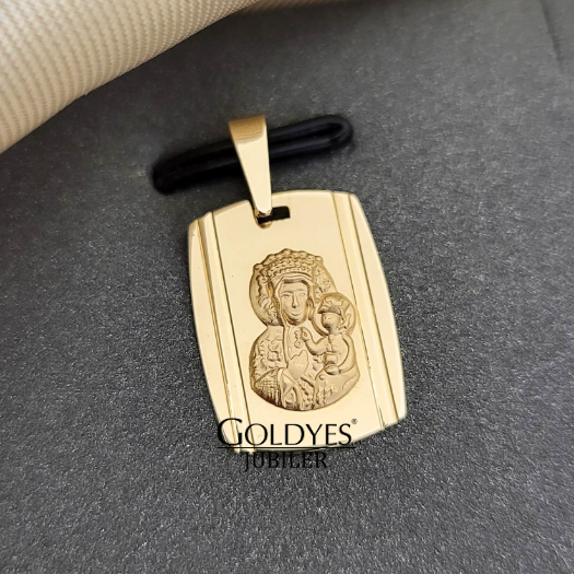 Złota zawieszka Bozia próby złota 585