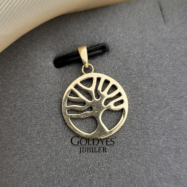 złota zawieszka drzewko szczęścia próba złota 585