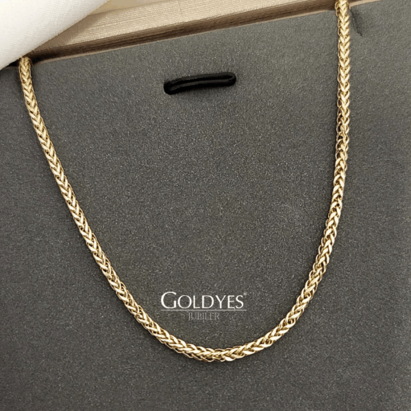 Złoty łańcuszek lisi ogon próby złota 585