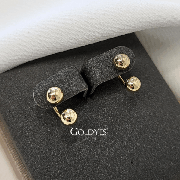 Złote kolczyki do nosa nakręcane próba złota 585