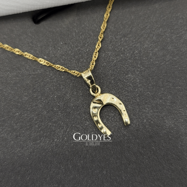 Złota zawieszka podkowa próby złota 585