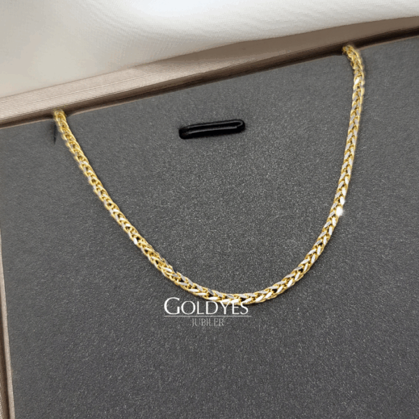 Złoty damski łańcuszek lisi ogon próby złota 585