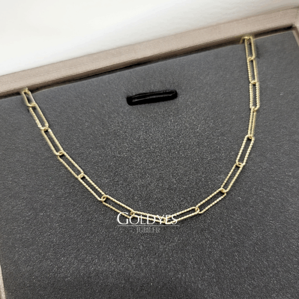 Złoty damski łańcuszek naszyjnik próby złota 585