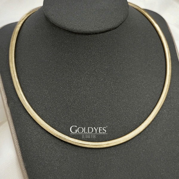 Złoty damski łańcuszek naszyjnik elastyczny próby złota 585
