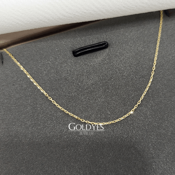 Złoty damski łańcuszek ankier próby złota 585