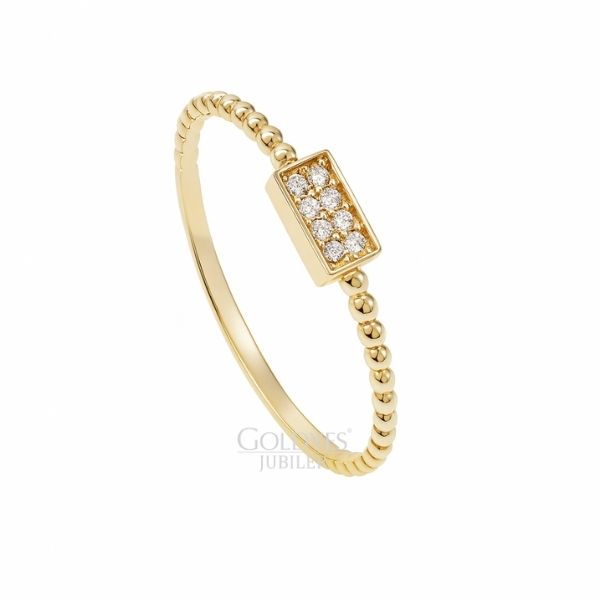 złoty pierścionek z cyrkoniami próba złota 585