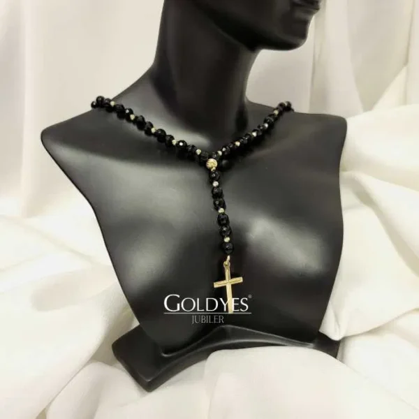 złoty naszyjnik różaniec próba złota 585 14k