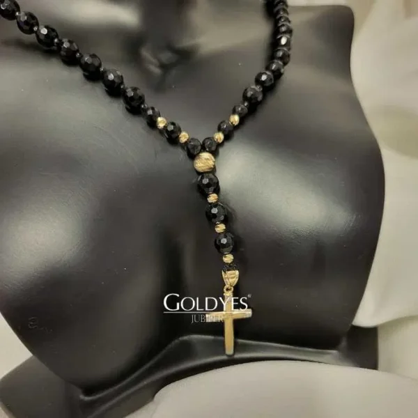 złoty naszyjnik różaniec próba złota 585 14k