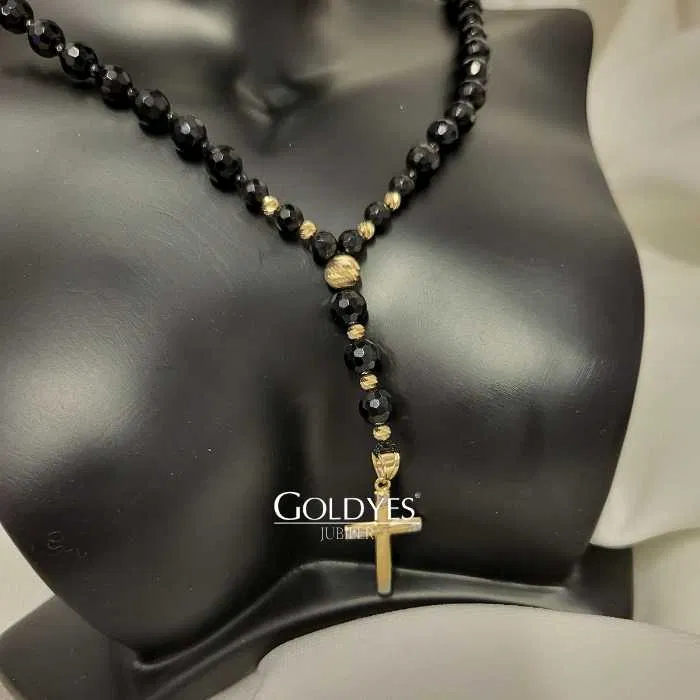 złoty naszyjnik różaniec próba złota 585 14k