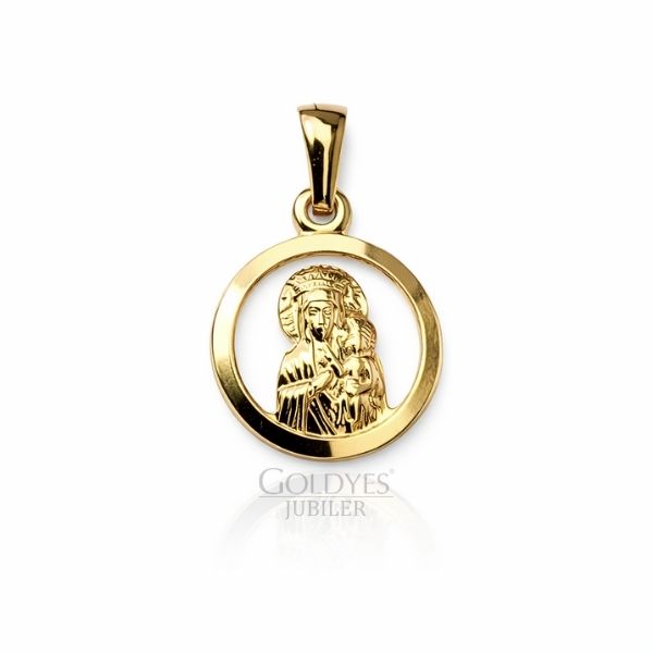 Złota zawieszka Bozia próby złota 585