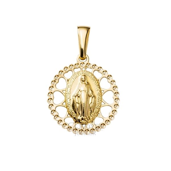 Złota zawieszka Bozia próby złota 585