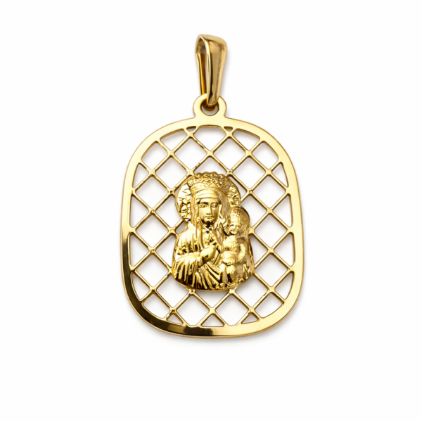 Złota zawieszka Bozia próby złota 585