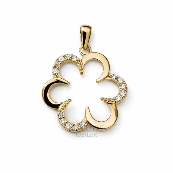 Złota zawieszka koniczyna próby złota 585