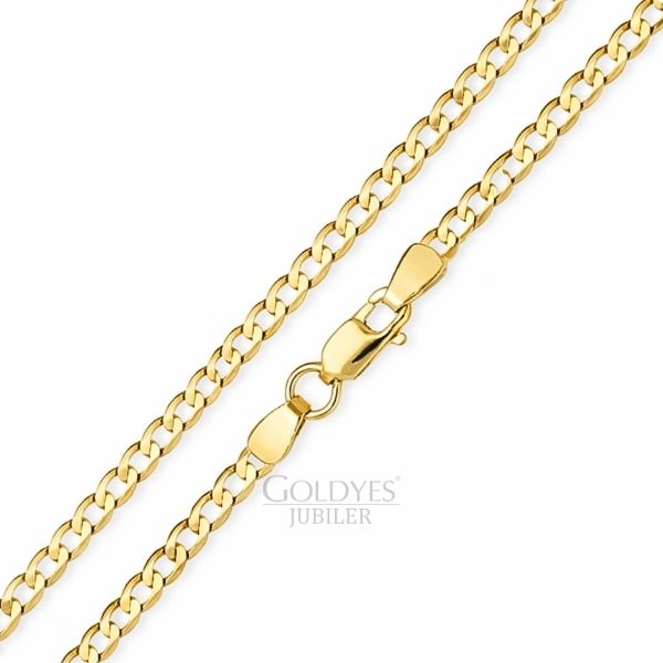 Złoty łańcuszek pancerka próby złota 585