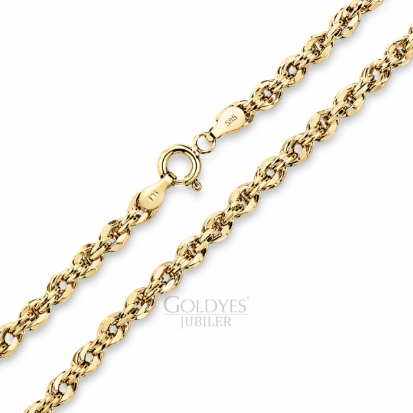 Złoty łańcuszek korda próby złota 585