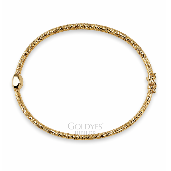 Złota bransoletka sztywna próba złota 585