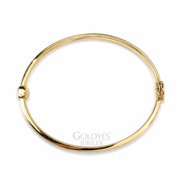 Złota bransoletka sztywna próba złota 585