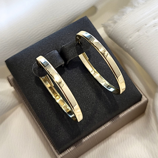 złote kolczyki koła próba złota 585